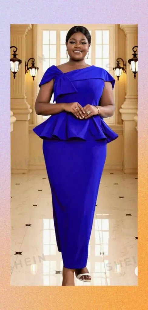 one shoulder peplum dress wedding guest