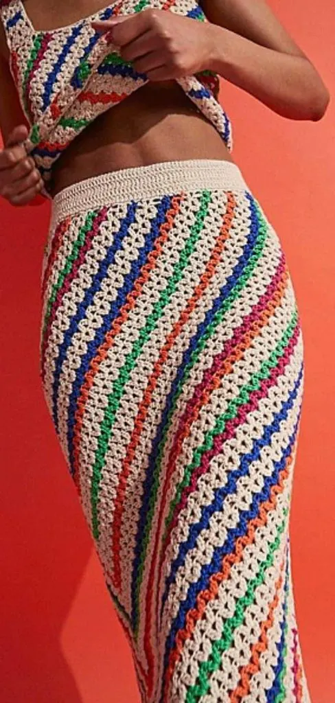 KNITTED skirt boho