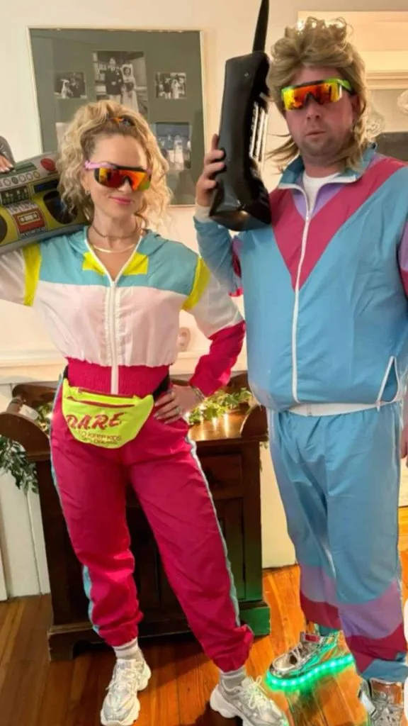 Color Block Windbreaker aerobics party outfits