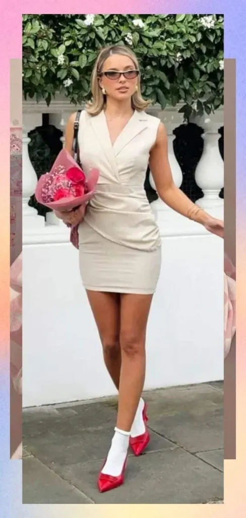 sleeveless blazer dress fitted