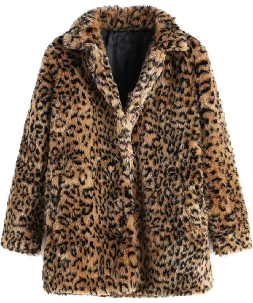 90s retro party leopard coat plus size