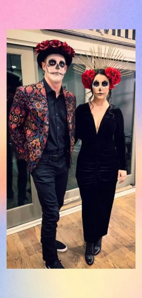 gothic Sugar Skull couple costume