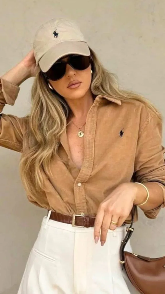 monochrome outfit ideas baseball cap