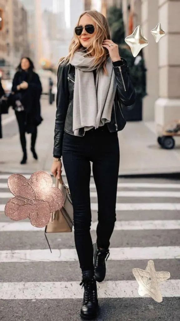 black combat boots and jeans