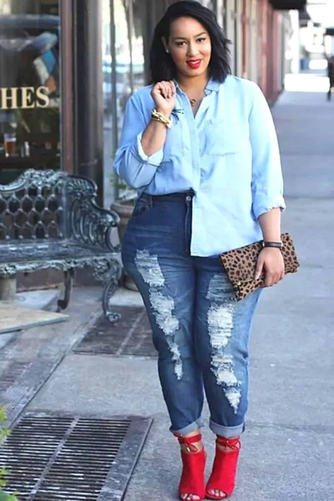 plus size casual outfits jeans