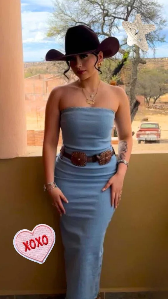 Denim cowgirl wedding guest attire