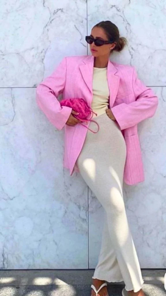 PINK BLAZER feminine outfit