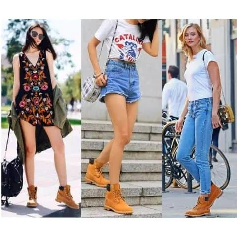 dress up Timberland boots, timberland boots outfit summer, how to style timberland boots