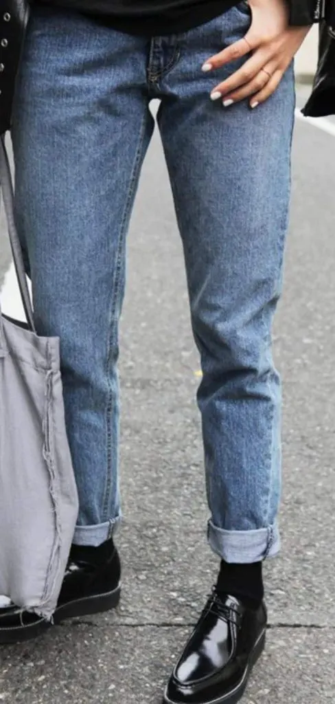 how to roll up long jeans