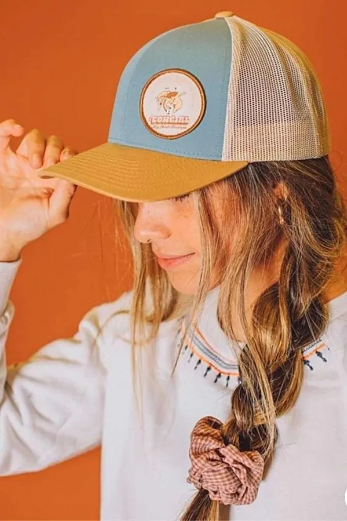 Baseball cap cute hairstyle look