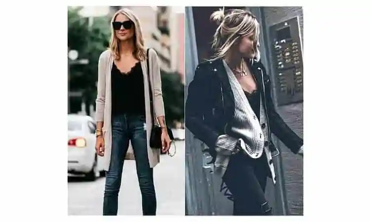 what to wear with camisole / cami top in winter