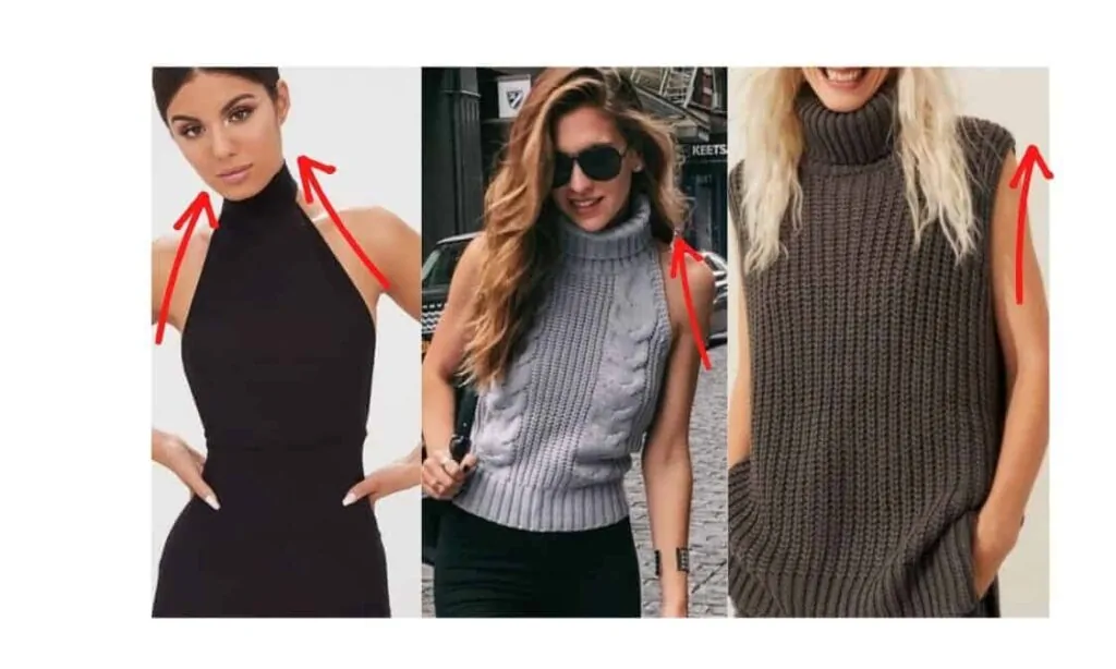 how to wear a sleeveless turtleneck - outfit ideas