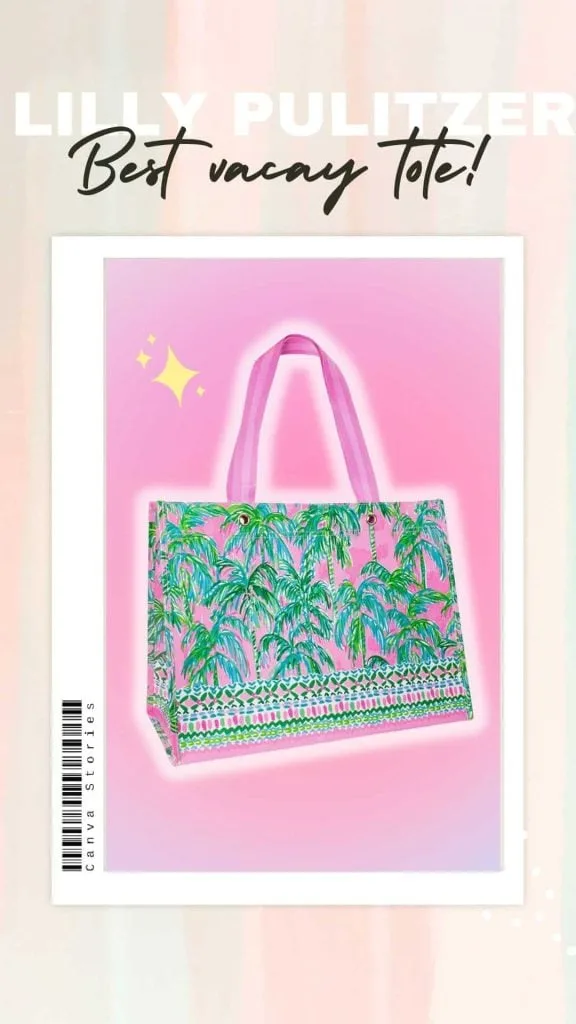 lilly pulitzer tote bag vacation