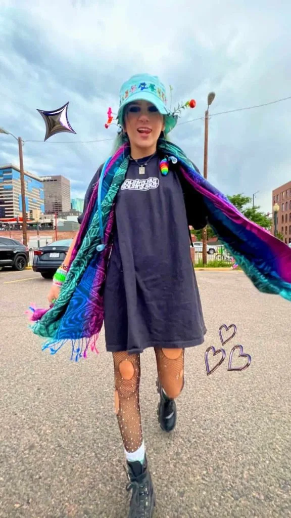 oversized tee dress rave festival