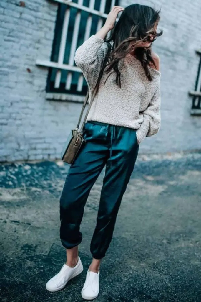 what to wear with satin silk pants