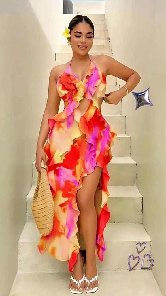 tropical party dress summer