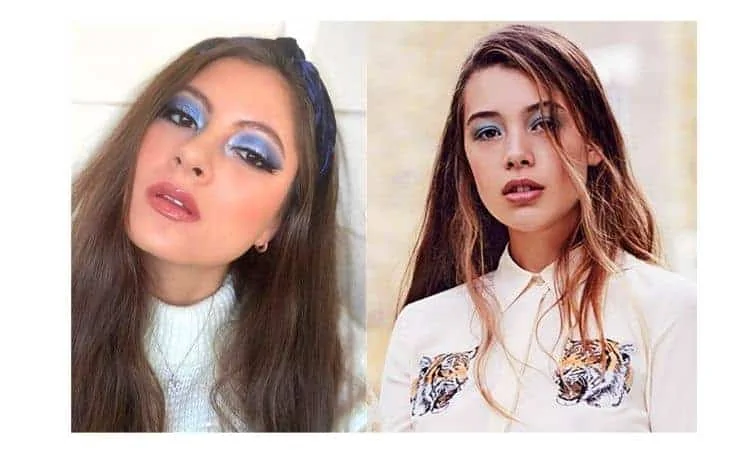 What to wear with blue eyeshadow