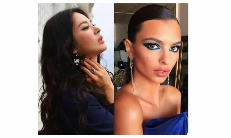 What to wear with blue eyeshadow