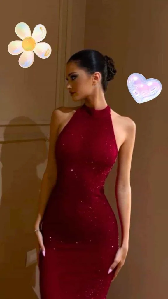 red dress first date outfit