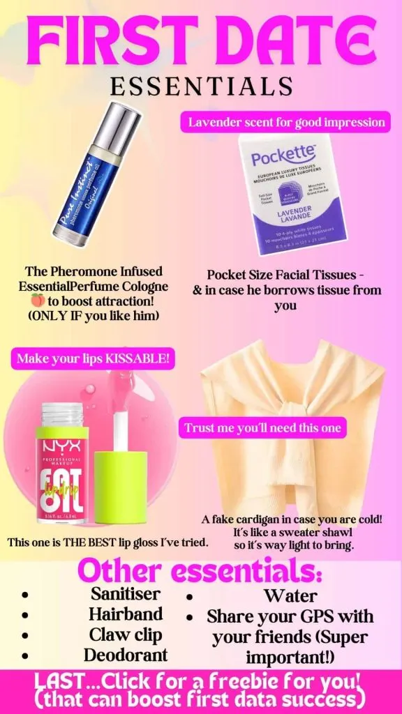 What to bring on a first date, date essentials 