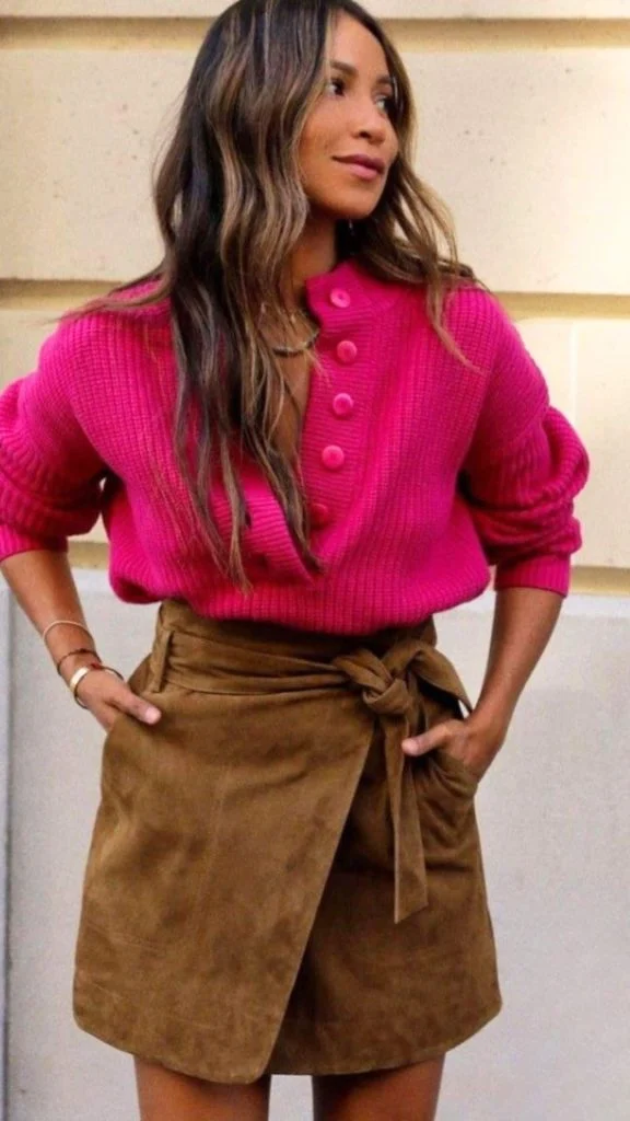 pink cardigan outfits