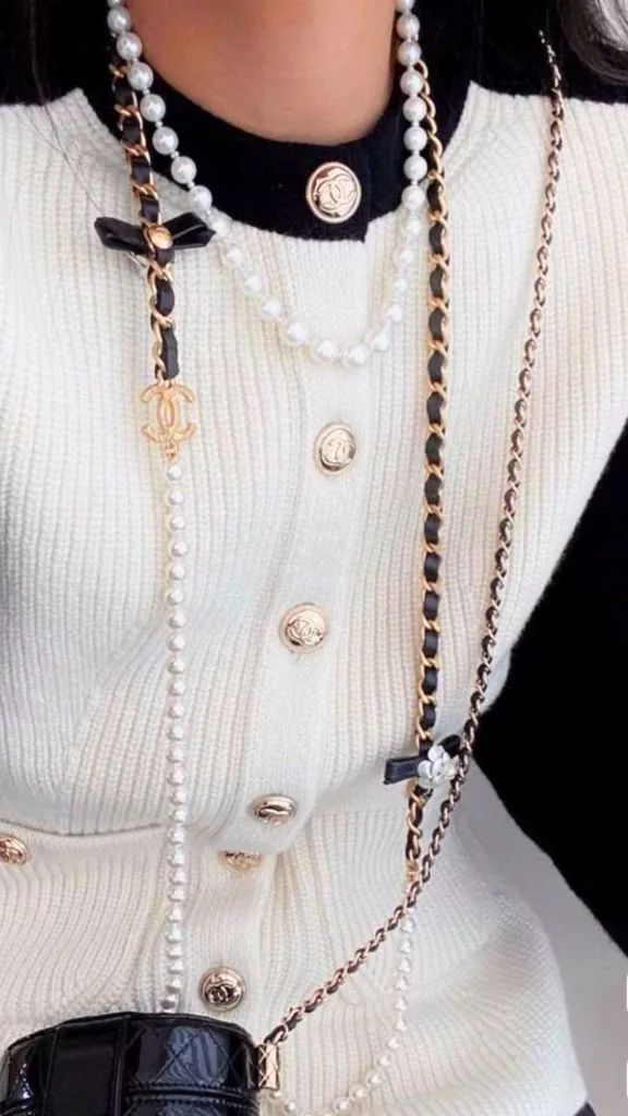 chanel long necklace 