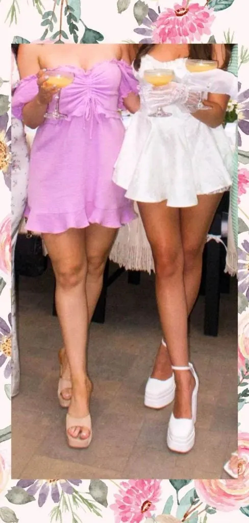 pastel dress summer tea party outfit idea