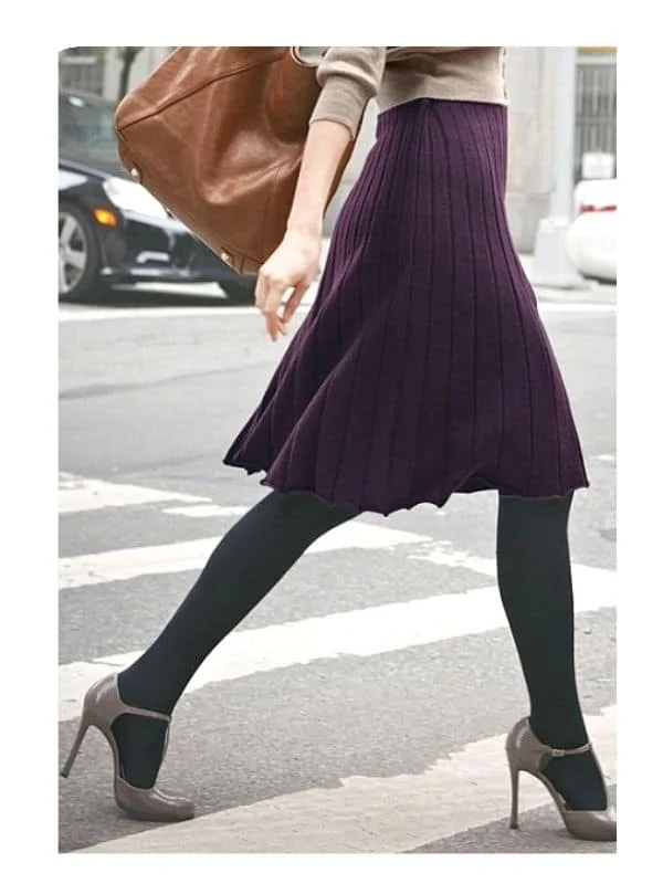 what to wear with long sweater skirt