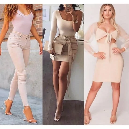 what to wear with clear heels