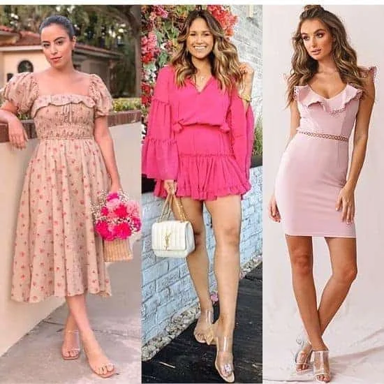 what to wear with clear heels - women outfit style