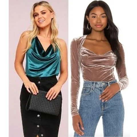 what to wear with cowl neck tops