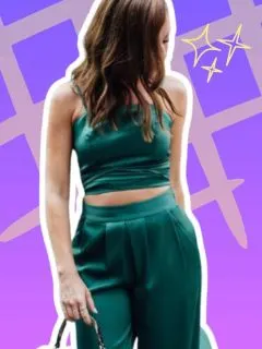 What to wear with emerald green pants