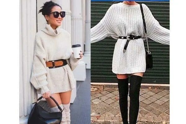 What to wear with flat over the knee boots?