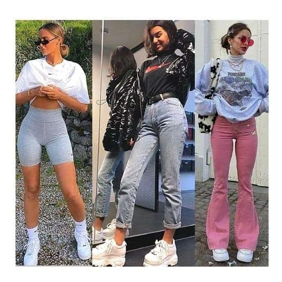 what to wear with platform sneakers ladies, chunky platform sneakers