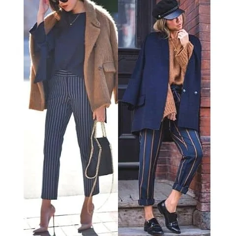 what to wear with striped pants