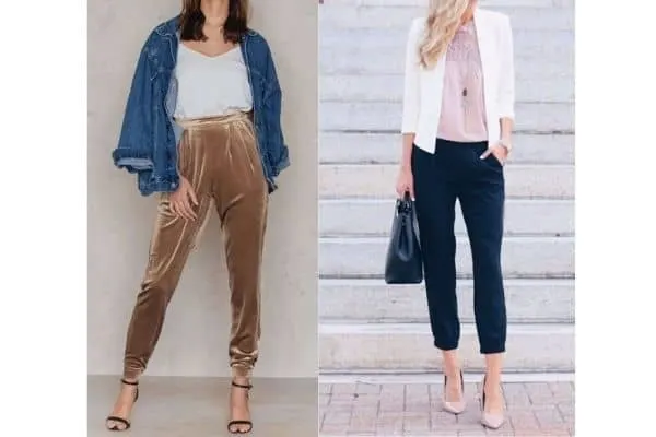 What to wear with velvet joggers / velvet pants?