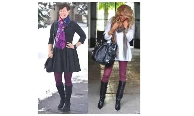 What to wear with purple leggings
