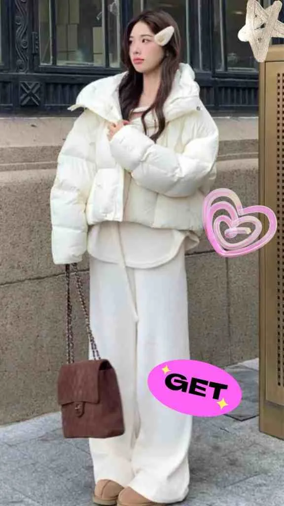 WOMEN WINTER fashion outfit ideas all white
