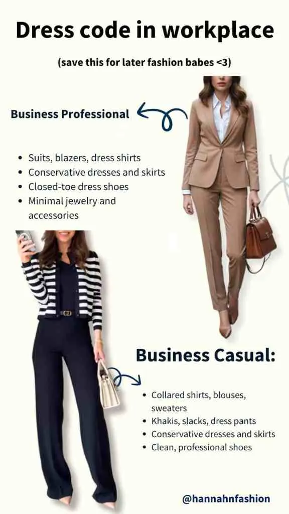 dress code cheatsheet workplace