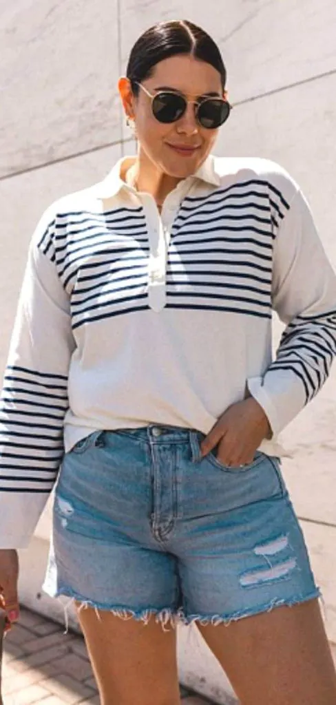 nautical striped polo